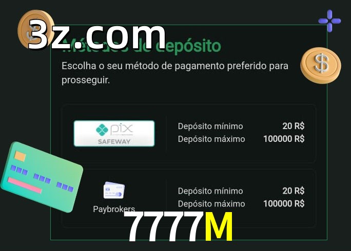 O cassino 7777Mbet oferece uma grande variedade de métodos de pagamento
